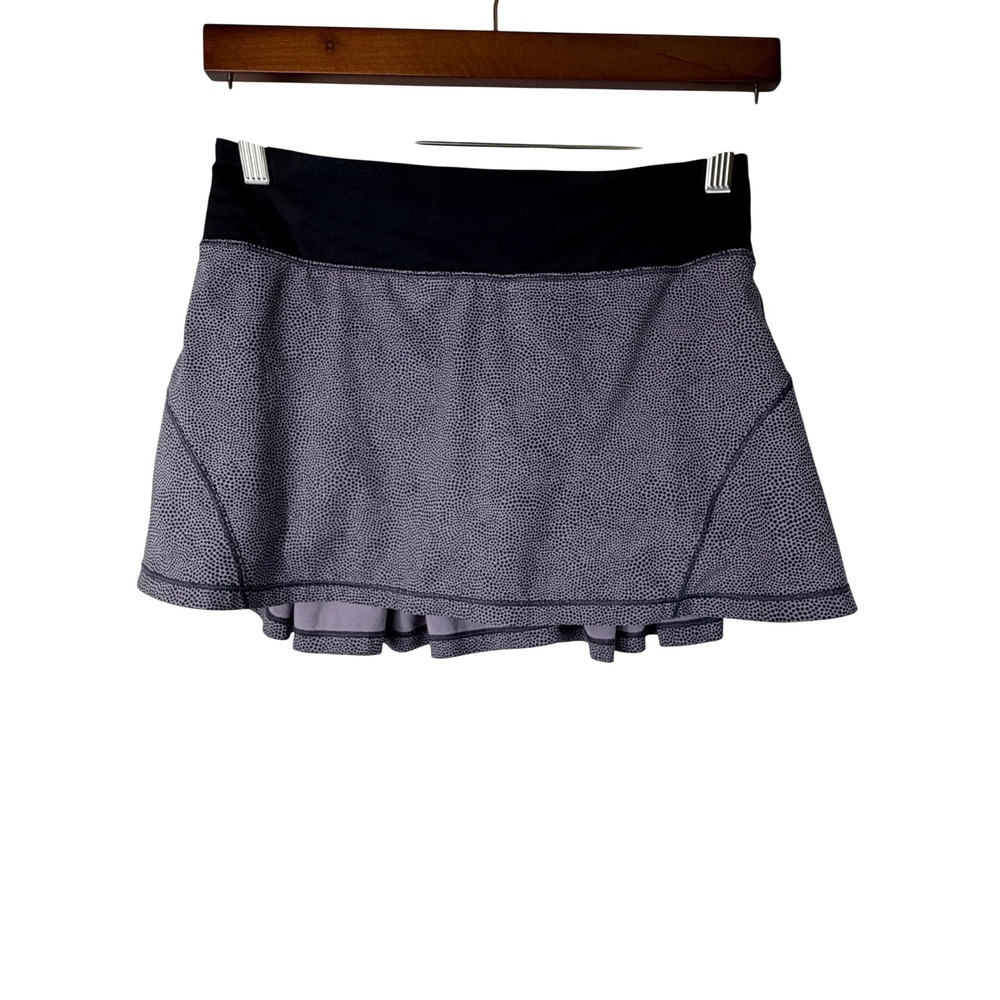 Lululemon Pace Setter Skirt Purple Dot Pleated Active Tennis Core 4 Gym Preppy